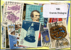 100 Timbres Grande Bretagne - Collections