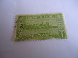 TRANVANCORE ANCHEL  USED  STAMPS  POSMARK - Travancore