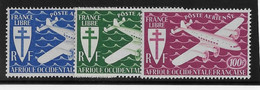 A.O.F. Poste Aérienne N°1/3 - Neufs ** Sans Charnière - TB - Unused Stamps