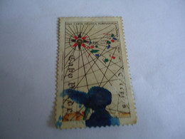 CABO VERDE  USED   STAMPS  MAP - Cap Vert