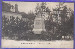 Carte Postale 89. Chablis  Le Monument Aux Morts  Très Beau Plan - Chablis