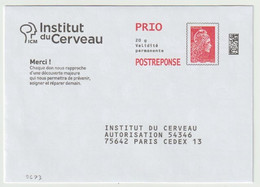 B673 - PAP INSTITUT DU CERVEAU - POSTREPONSE N° 310049 - Prêts-à-poster: Réponse