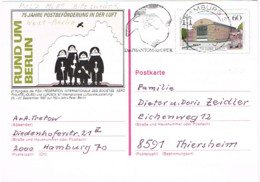 L-ALL-265 - ALLEMAGNE BERLIN Entier Postal Illustré Autour De Berlin Obl. De Hambourg - Cartoline Private - Usati
