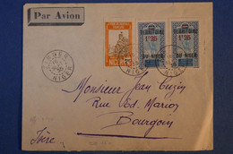 G15 NIGER BELLE LETTRE 1935 ZINDER POUR BOURGOIN FRANCE+ SURCHARGES+ AFRANCHISSEMENT PLAISANT - Lettres & Documents