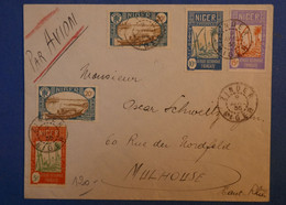 E11 NIGER AOF BELLE LETTRE PAR AVION 1935 ZINDER POUR MULHOUSE FRANCE + AFFRANCHISSEMENT PLAISANT - Covers & Documents