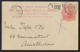 Post Card - 1893 - Plakresten Aan De Achterzijde - Stamped Stationery, Airletters & Aerogrammes