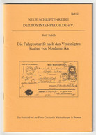 "Die Fahrposttarife Nach Den Vereinigten Staaten Von Nordamerike", Von Rolf Rohlfs, 30 Seiten, Viele Abbildungen Und - Handbooks