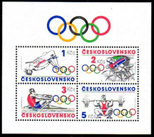 CZECHOSLOVAKIA 1984 Olympic Movevment Block MNH / **.  Michel Block 60 - Ongebruikt