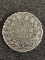 5 FRANCS ARGENT 1844 W / IIIe Type DOMARD LOUIS PHILIPPE I  / FRANCE / SILVER - J. 5 Francs