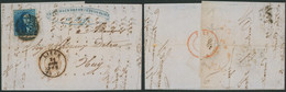 épaulette - N°2 Touché Sur LAC Obl P73 çàd Liège > Huy / Cachet Privé "Nagelmackers Et Cerfontaine à Liège" - 1849 Epaulettes