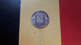 BELGIQUE LEOPOLD II 50 CENTIMES 1898 FR ARGENT DOUBLE PREMIER "N" DANS "UNION" - 50 Cent