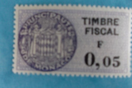 TIMBRE : MONACO : FISCAUX à 0 F 05 , VIOLET FONCE , XX , En Bon état - Fiscaux