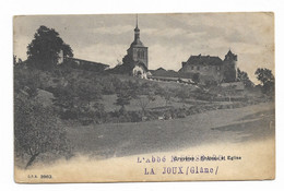 Gruyères - Château Et Eglise - Carte Précurseur 1905 Envoyée Par L'Abbé N. PEISSARD, LA JOUX (Glâne) - FR Fribourg
