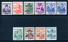 Mi. 567-575 Mit 571 I+II ** - Unused Stamps