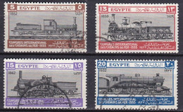 EG069B – EGYPTE – EGYPT – 1933 – INTERNATIONAL RAILWAY CONGRESS – SG # 189/92 - USED 83,50 € - Gebruikt