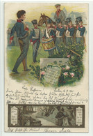 Soldaten Kapelle Am Heldengrab Gedicht Litho 1901 - Cimetières Militaires