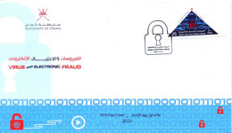 Oman *** 2021 New Issue- Virus And Electronic Fraud  Covid-19 Coronavirus Pandamic Lockdown FDC Cover (**) - Oman