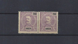 ZAMBEZIA (Mozambique) 1901 MH Pair Of 700 Reis D Carlos Mf#28 Sc#35 YT#28 Mi#28 - Zambezia