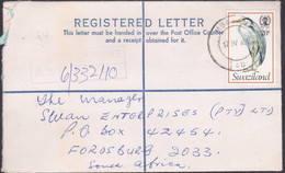 Swaziland 1980, Registered Letter To Netherland, Birds - Swaziland (1968-...)