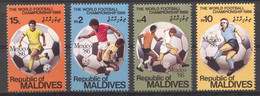 Maldives, 1986, Soccer World Cup Mexico, Football, Sports, MNH, Michel 1189-1192 - Maldivas (1965-...)