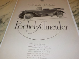 ANCIENNE   PUBLICITE  VOITURE  DE QUALITE ROCHET SCHNEIDER 1919 - Voitures