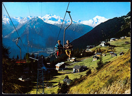 Switzerland Riederalp 1964 / Sessellift Blausee, Ski Lift, Chairlift, Panorama - Riederalp