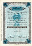 Titre Ancien - Australia - Filature De Laine Peignée - - Textil