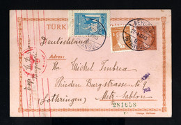 3854-TURKEY-MILITARY NAZI CENSOR POSTCARD BEYOGLU To METZ (germany).1943.WWII.Turquie.Carte Postale.POSTKARTE - Brieven En Documenten