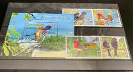 Seychelles 2008 MiNr. 911 - 915 (Block 45) Seychellen Birds Aldabra Fody & Drongo Birds WWF 4v + S\sh MNH** 5.40 € - Seychellen (1976-...)