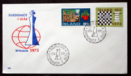 Iceland 1975   Chess      Special Cancel Cover ( Lot 6567 ) - Covers & Documents