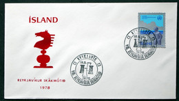 Iceland 1978   Chess      Special Cancel Cover ( Lot 6569 ) - Brieven En Documenten