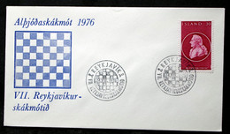 Iceland 1973   Chess      Special Cancel Cover ( Lot 6567 ) - Covers & Documents