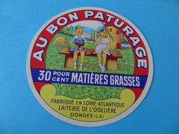 Etiquette De Fromage Au Bon Pâturage Laiterie De L'Oiselière Donges 44 Loire Atlantique - Quesos