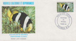 Enveloppe  FDC  1er  Jour    NOUVELLE  CALEDONIE     Aquarium  De  Nouméa   1984 - FDC