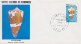 Enveloppe  FDC  1er Jour   NOUVELLE CALEDONIE    Coquillages   1984 - FDC