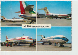 Vintage Rppc Alitalia Caravelle, Swissair, Air France, IBeria Aircraft @ Forlanini Milano AIrport - 1919-1938: Entre Guerres