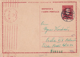 SLOVAQUIE  1943 ENTIER POSTAL/GANZSACHE/POSTAL STATIONERY CARTE CENSUREE DE BRATISLAVA - Postkaarten