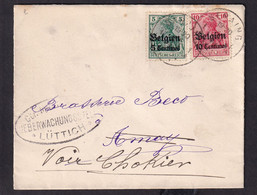 DDAA 259 - Enveloppe TP Germania SERAING 1915 Vers Brasserie Beco à AMAY - Inconnu , Voir CHOKIER (via FLEMALLE) - Biere