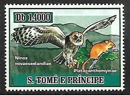 Sao Tomé E Principé - MNH ** 2007 :   Morepork  -  Ninox Novaeseelandiae - Hiboux & Chouettes