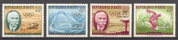 Haiti, 1960, Olympic Summer Games Rome, Sports, Overprinted, Surcharged, MNH, Michel 636-639 - Haïti