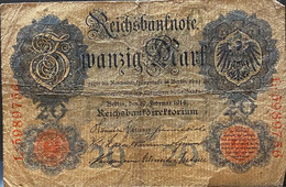 Duitsland Oud Bankbiljet Van 20 Mark - 20 Mark