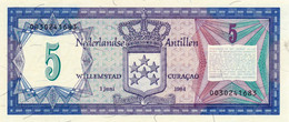 Netherlands Antilles 5 Gulden 1984 UNC P-15b "free Sipping Via Registered Air Mail" - Otros & Sin Clasificación