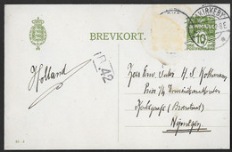 Brevkort - 1927 - Bijfrankering Verwijderd - Plakresten Aan De Achterzijde - Interi Postali