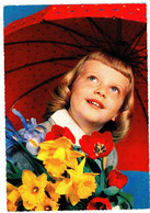 Fillette -little Girl  -mädchen  - Meisje Met Paraplu En Bloemen - Non Classificati