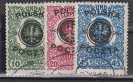 POLOGNE  1919   N°  108 / 110       COTE    40 € 00         ( S 964 ) - Usati