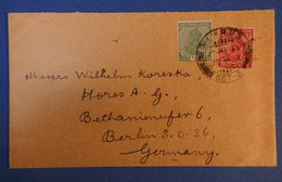 491 INDE LETTRE 1934 NEW DELHI PAR BATEAU POUR BERLIN GERMANY +AFFRANCHISSEMENT PLAISANT - 1936-47 Roi Georges VI