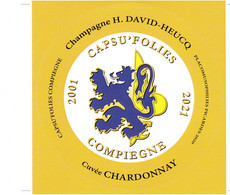 CHAMPAGNE H. DAVID-HEUCQ - ETIQUETTES POUR LES 20 ANS DE CAPSU'FOLIES COMPIEGNE - Champagner
