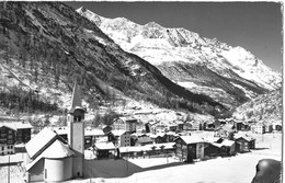 SAAS-ALMAGELL → Dorfansicht Im Winter, Fotokarte Ca.1955 - Saas-Almagell