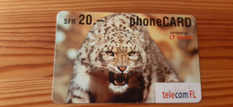 Prepaid Phonecard Liechtenstein - Cheetah - Liechtenstein