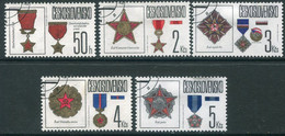 CZECHOSLOVAKIA 1987 Medals And Orders Used.  Michel 2897-901 - Oblitérés